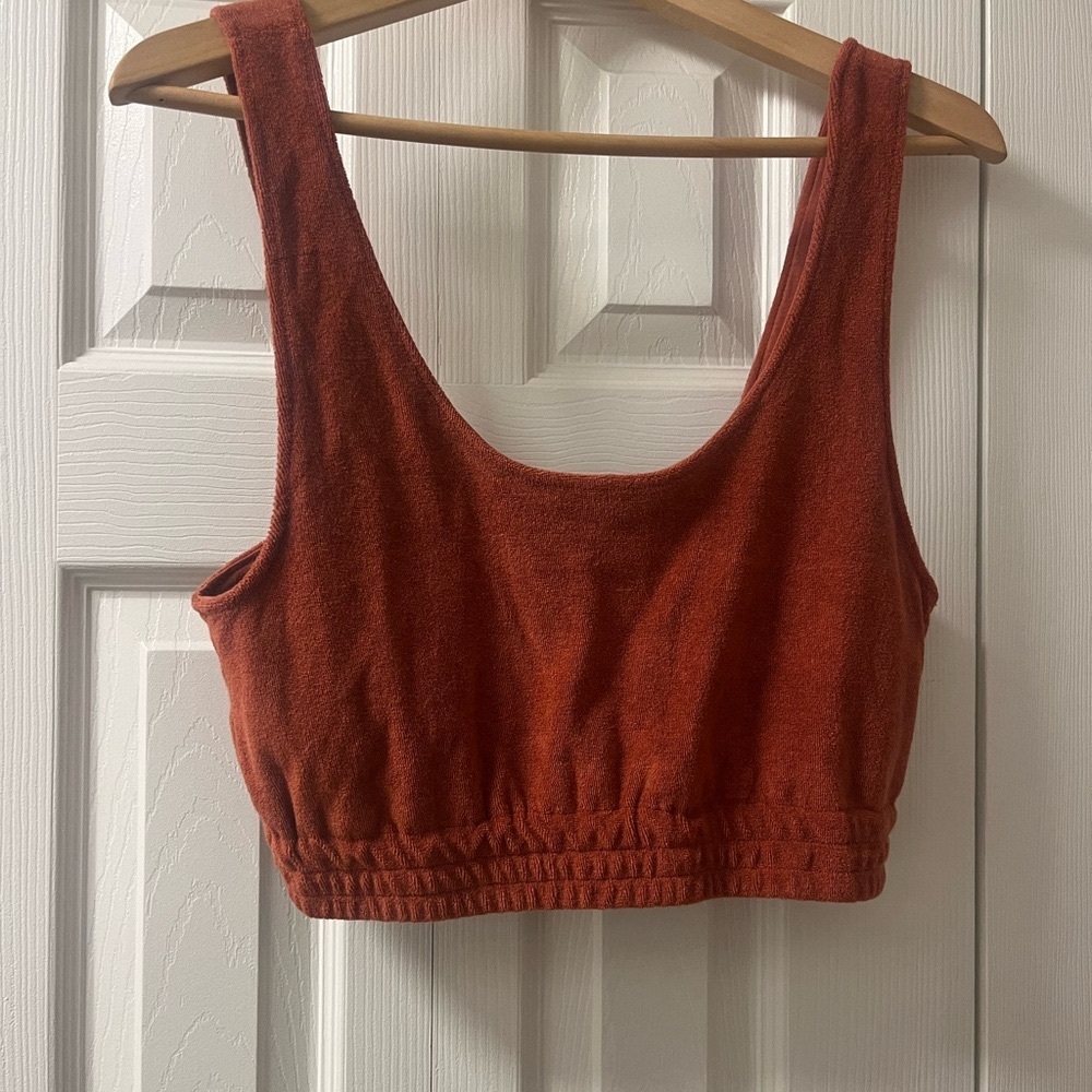 Roxy Women's Rust Terry Cloth Crop Top